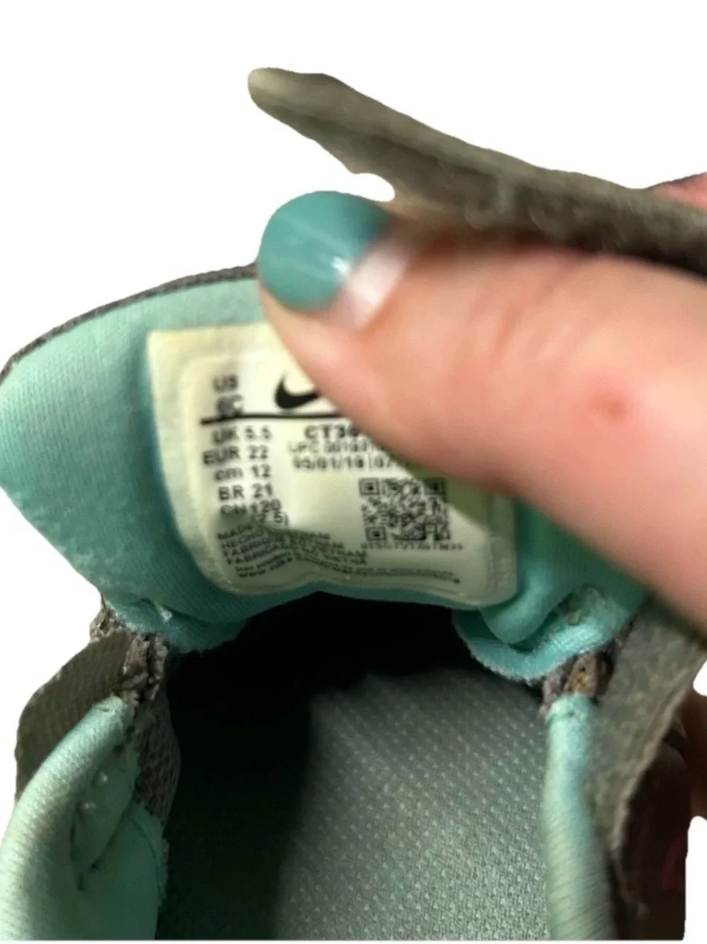 Toddler Girl Nike Star Runner Grey Blue White Sneakers Size 6